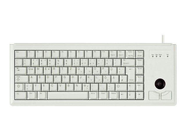 KEYBOARD USB GER MX-GOLD SLIMLINE LIGHT GREY W/ TRACKBAL