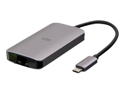 C2G USB C Docking Station with 4K HDMI, USB, Ethernet, and USB C - Power Delivery up to 100W - docking station - USB-C / Thunderbolt 3 - HDMI - 1GbE