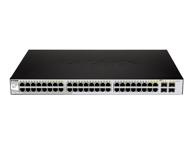 D-Link 48-port 10/100/1000 Gigabit Smart Switch including 4 Combo 1000BaseT/SFP