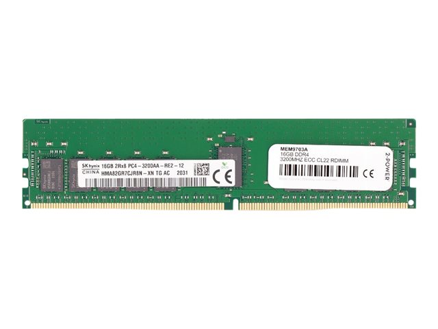 2-Power - DDR4 - module - 16 GB - DIMM 288-pin - 2933 MHz / PC4-23400 - registered