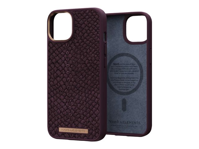 NJORD SALMON LEATHER MAGSAFE CASE FOR IPHONE 14 PLUS RUST