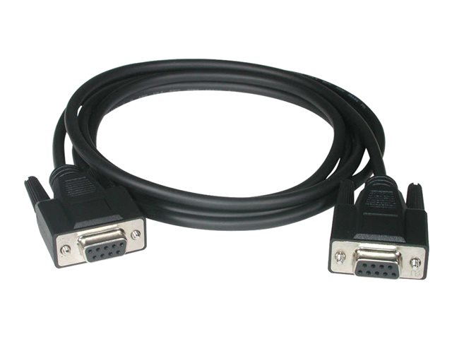 C2G - Null modem cable - DB-9 (F) to DB-9 (F) - 50 cm - thumbscrews - black