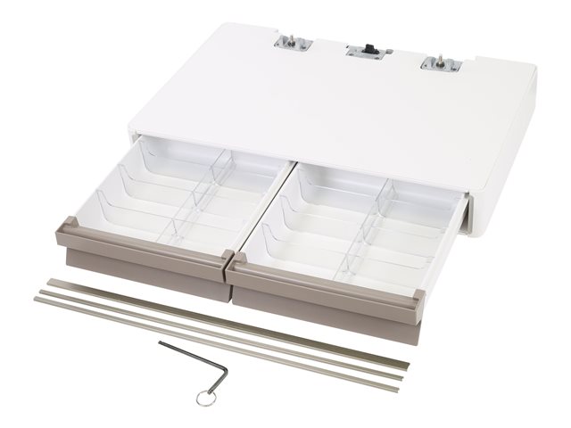 Ergotron CareFit Pro - Mounting component (drawer divider, trim plates, drawer housing) - lockable - medical - white, warm grey - cart mountable