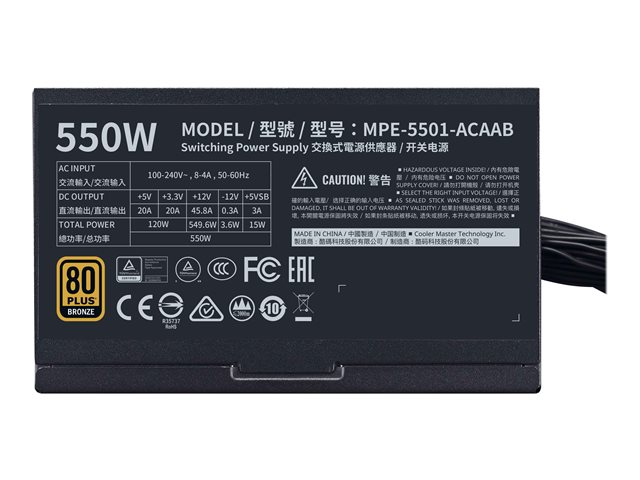 Cooler Master MWE Bronze V2 550 - power supply - 550 Watt