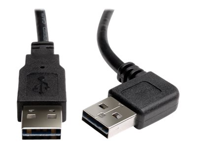 Eaton Tripp Lite Series Universal Reversible USB 2.0 Cable (Right/Left-Angle Reversible A to Reversible A M/M), 6 ft. (1.83 m) - USB cable - USB to USB - 0.9 m