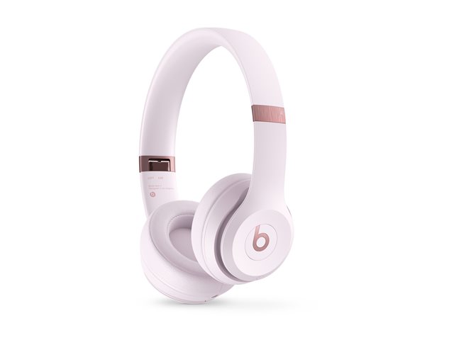 Beats Solo 4 - Headphones with mic - on-ear - Bluetooth - wireless - 3.5 mm jack, USB-C - noise isolating - pink cloud