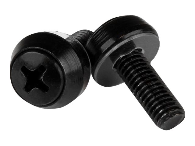 Startech M5 x 12mm - Screws - 50 Pack, Black - M5 Mounting Screws for Server Rack & Cabinet (CABSCREWSB) - Screw kit - black (pack of 50) - for P/N: RACK-18U-20-WALL-OA, RACK-21U-20-WALL-OA, RACK-24U-20-WALL-OA, RK12OD2, RK3236BKF