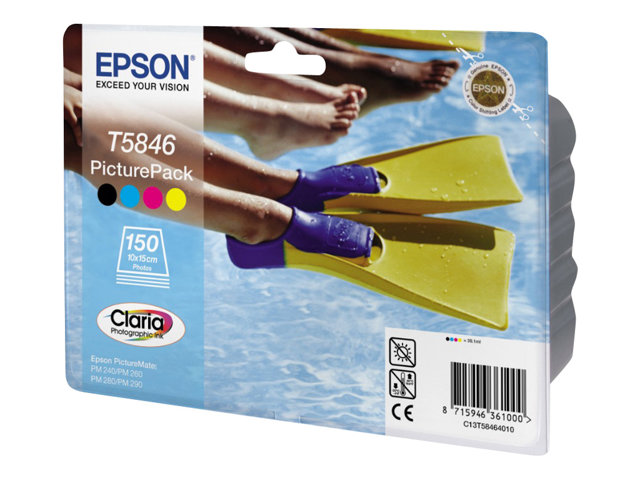 Epson Ink Cartridges, T5846, Flippers, Picture Pack, 1 x 39.1 ml Colour
