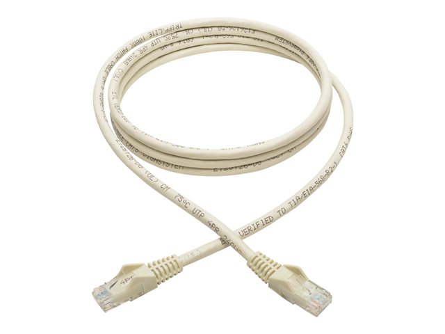 Eaton Tripp Lite Series Cat6 Gigabit Snagless Molded (UTP) Ethernet Cable (RJ45 M/M), PoE, White, 6 ft. (1.83 m) - patch cable - 1.8 m - white