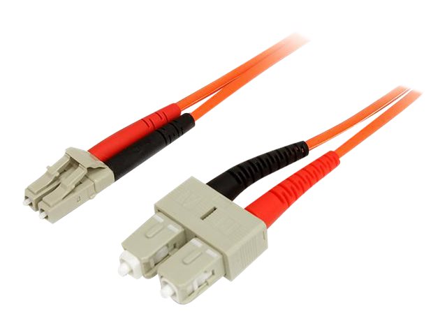 StarTech.com 3m Fiber Optic Cable - Multimode Duplex 50/125 - LSZH - LC/SC - OM2 - LC to SC Fiber Patch Cable - network cable - 3 m