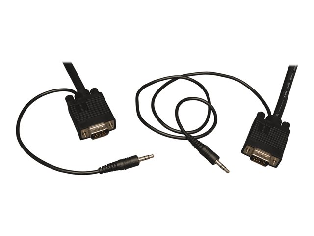 Eaton Tripp Lite Series VGA High-Resolution RGB Coaxial Cable with Audio (HD15 and 3.5mm M/M), 15 ft. (4.57 m) - VGA cable - 4.6 m