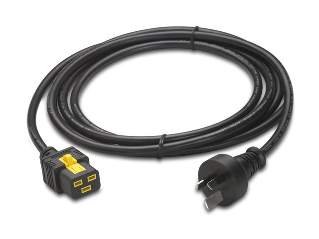 APC - Power cable - IEC 60320 C19 to AS/NZS 3112 (M) - AC 240 V - 15 A - 3 m - black - Australia - for P/N: SMT2200I-AR, SMT2200R2I-AR, SMT3000I-AR, SMT3000R2I-AR, SMX3000HVTUS, SRT10RMXLIX806