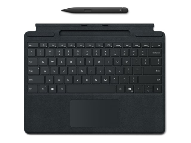 Microsoft Surface Pro Keyboard for Business - keyboard - with pen storage - with touchpad, accelerometer - QWERTY - UK - black - with Slim Pen Input Device