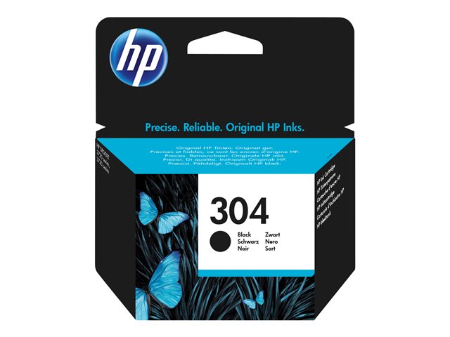 HP 304 - Black - original - ink cartridge - for AMP 130, Deskjet 26XX, 37XX, ENVY 50XX
