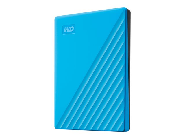 WD My Passport WDBYVG0020BBL - Hard drive - encrypted - 2 TB - external (portable) - USB 3.2 Gen 1 - 256-bit AES - blue