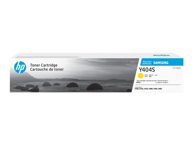 HP CLT-Y404S - Yellow - original - toner cartridge (SU444A) - for Samsung CLX-3302, 3303, 3304, 3307, Xpress SL-C432, C433, C462, C463, C467, C482, C483