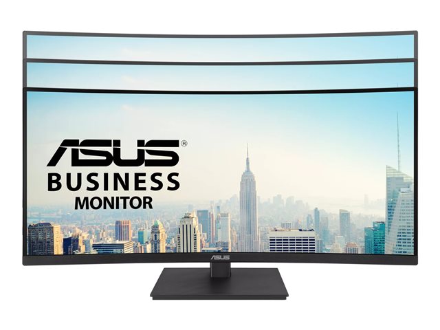 ASUS VA34VCPSR - LED monitor - curved - 34" - 3440 x 1440 @ 100 Hz - VA - 300 cd/m² - 3000:1 - HDR10 - 4 ms - HDMI, DisplayPort, USB-C - speakers - black