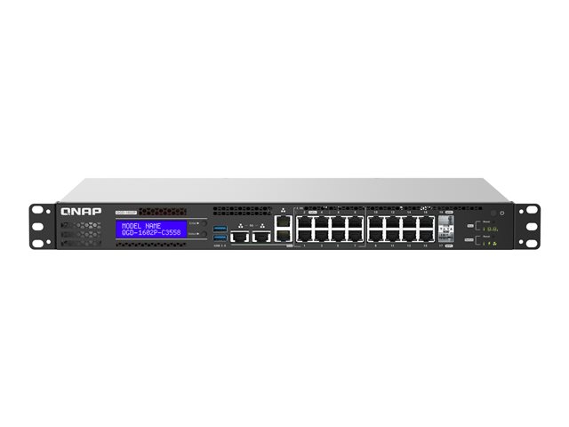 QNAP QGD-1602P - Switch - smart - 4 x 100/1000/2.5G (PoE++) + 4 x 100/1000/2.5G (PoE+) + 8 x 10/100/1000 (PoE+) + 2 x 10 Gigabit SFP+ - rack-mountable - PoE++ (195 W)