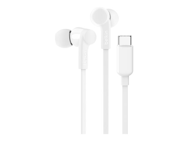 USB-C EARBUDS W/ ADJUSTABLE VOLUME LIMITER WHITE