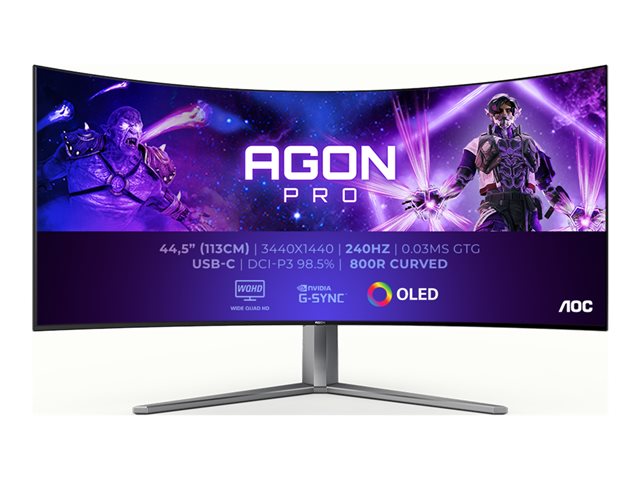 AOC AGON PRO AG456UCZD - OLED monitor - curved - 45" - HDR