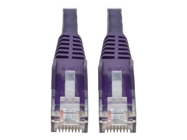 Eaton Tripp Lite Series Cat6 Gigabit Snagless Molded (UTP) Ethernet Cable (RJ45 M/M), PoE, Purple, 20 ft. (6.09 m) - patch cable - 6.1 m - purple
