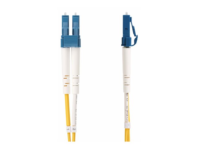 StarTech.com 3m (10ft) LC to SC (UPC) OS2 Single Mode Duplex Fiber Optic Cable, 9/125µm, Laser Optimized, 10G, Bend Insensitive, Low Insertion Loss - LSZH Fiber Patch Cord (SMLCSC-OS2-3M) - patch cable - 3 m - 3 m - yellow