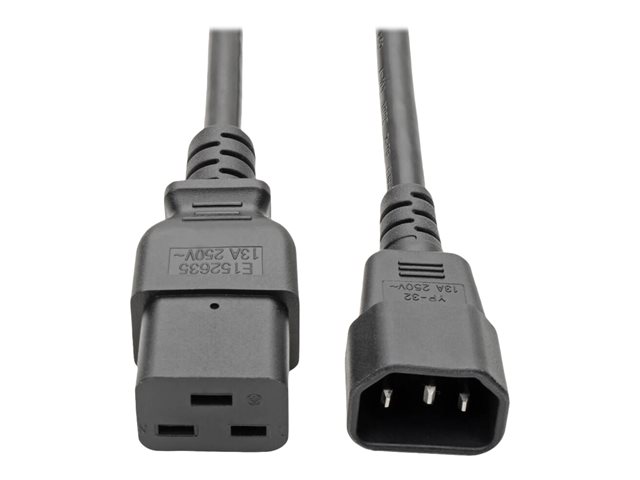 Tripp Lite 10ft Power Cord Adapter Cable C19 to C14 10A 16AWG 10' - power cable - IEC 60320 C14 to IEC 60320 C19 - 1.83 m