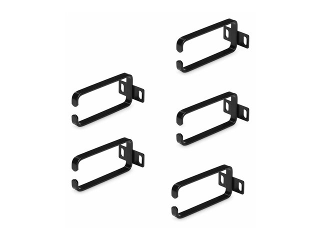 Startech 5-Pack 1U Vertical Cable Management D-Ring Hooks, Cable Manager For 19" Server Racks/Cabinets, Network Rack Wire Organizers, Cable Guide Rings - Cable management ring (vertical) - black - 1U (pack of 5)
