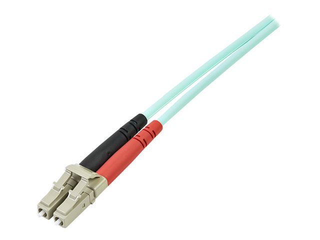 StarTech.com 3m Fiber Optic Cable - 10 Gb Aqua - Multimode Duplex 50/125 - LSZH - LC/LC - OM3 - LC to LC Fiber Patch Cable - Patch cable - LC multi-mode (M) to LC multi-mode (M) - 3 m - 3 m - fibre optic - duplex - 50 / 125 micron - OM3 - halogen-free - a