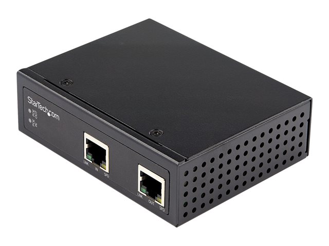 Startech Industrial Single Port Gigabit PoE Extender, 60W 802.3bt PoE /PoE+/ PoE++, 100m/330ft, Power Over Ethernet Network Range Extender, IP-30 Housing, -40C to +75C, PD PoE Extender - 60W PoE++ Extender (POEEXT1G60W) - Network/power extender - 1GbE - 1