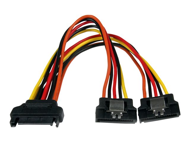 StarTech 6in Latching SATA Power Y Splitter Cable Adapter - M/F - 6 inch Serial ATA Power Cable Splitter - SATA Power Y Cable Adapter - Power splitter - SATA power (M) to SATA power (F) - 15.24 cm - latched - for P/N: HSB13SATSASB, HSB1SATSASBA, HSB1SATSA