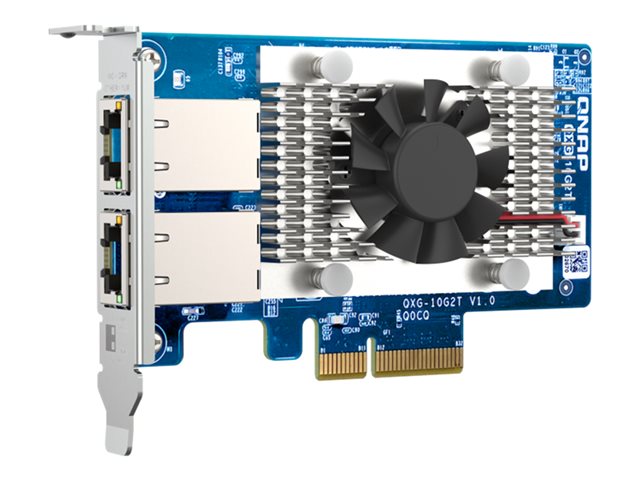 QNAP QXG-10G2T - Network adapter - PCIe 3.0 x4 low profile - 100M/1G/2.5G/5G/10 Gigabit Ethernet x 2 - for QNAP QGD-1600