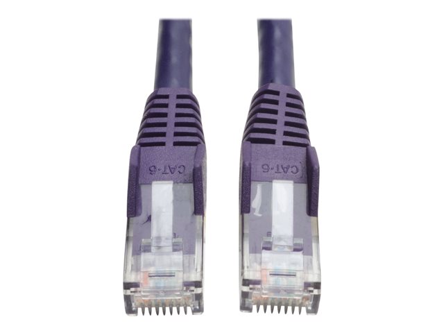 Eaton Tripp Lite Series Cat6 Gigabit Snagless Molded (UTP) Ethernet Cable (RJ45 M/M), PoE, Purple, 25 ft. (7.62 m) - patch cable - 7.62 m - purple