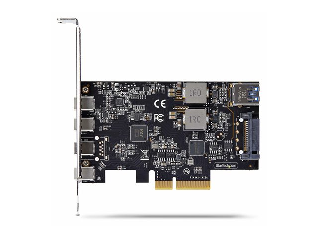 StarTech.com 5-Port USB PCIe Card, USB 3.2 10Gbps, PCI Express Card with 4x USB-C Ports, 1x USB-A Internal Port, USB PCIe Controller Card, Windows/macOS/Linux - USB adapter - PCIe 3.0 x4 - USB-C 3.2 Gen 1 x 4 + USB 3.2 Gen 1 x 1