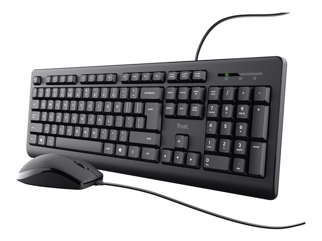 Trust TKM-250 - keyboard and mouse set - QWERTY - UK - black