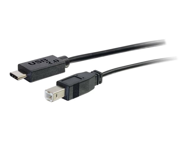 C2G 1m USB 2.0 USB Type C to USB B Cable M/M - USB C Cable Black - USB cable - USB Type B (M) to 24 pin USB-C (M) - USB 2.0 - 1 m - black