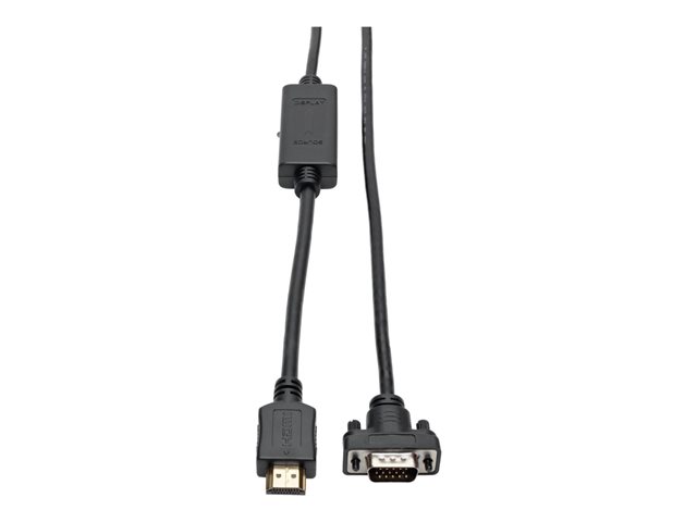 Eaton Tripp Lite Series HDMI to VGA Active Adapter Cable (HDMI to Low-Profile HD15 M/M), 6 ft. (1.8 m) - adapter cable - HDMI / VGA - 1.83 m