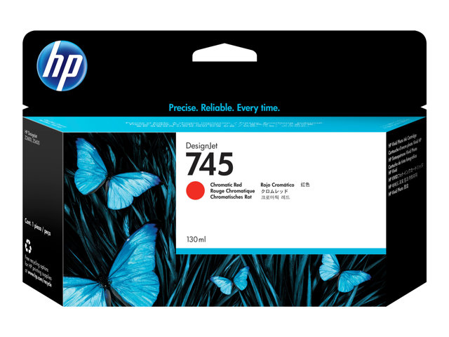 HP 745 - 130 ml - chromatic red - original - DesignJet - ink cartridge - for DesignJet Z2600 PostScript, Z5600 PostScript