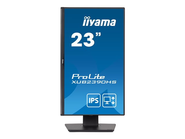 iiyama ProLite XUB2390HS-B5 - LED monitor - 23" - 1920 x 1080 Full HD (1080p) @ 60 Hz - AH-IPS - 250 cd/m² - 1000:1 - 4 ms - HDMI, DVI-D, VGA - speakers - matte black
