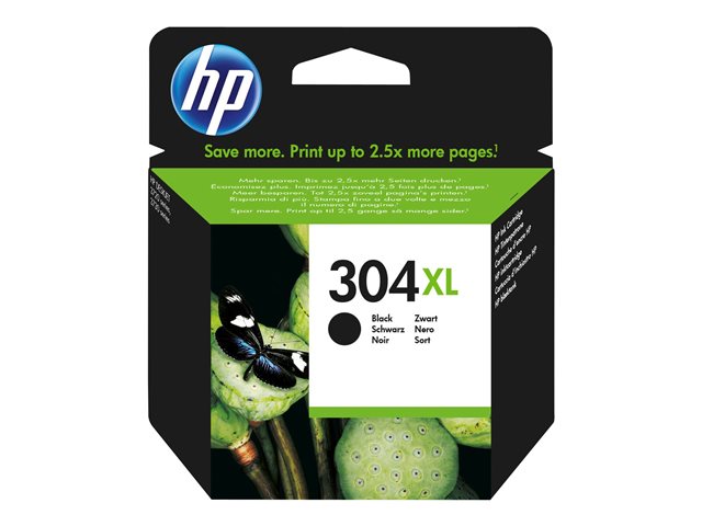HP 304XL - High Yield - black - original - ink cartridge - for AMP 130, Deskjet 26XX, 37XX, Envy 50XX