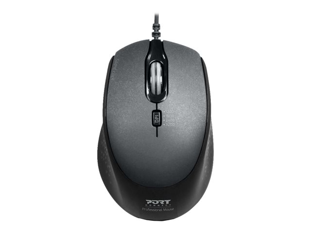 PORT Connect Professional SILENT - mouse - USB - black
