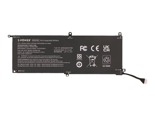 2-Power Main Battery Pack - laptop battery - 7.4 V - Li-pol - 4250 mAh - 31 Wh