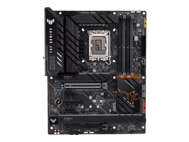 ASUS TUF GAMING Z690-PLUS WIFI D4 - Motherboard - ATX - LGA1700 Socket - Z690 Chipset - USB-C Gen1, USB 3.2 Gen 1, USB 3.2 Gen 2, USB-C Gen 2x2 - 2.5 Gigabit LAN, Wi-Fi 6, Bluetooth - onboard graphics (CPU required) - HD Audio (8-channel)