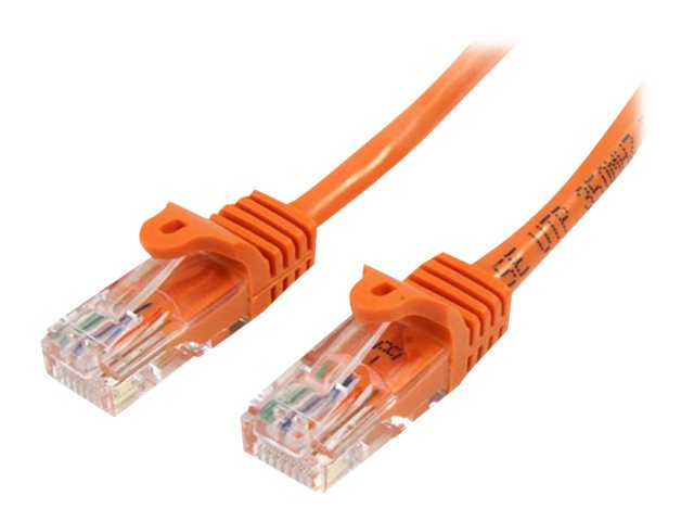 Startech 1m Orange Cat5e / Cat 5 Snagless Patch Cable - Patch cable - RJ-45 (M) to RJ-45 (M) - 1 m - UTP - CAT 5e - riser, snagless - orange