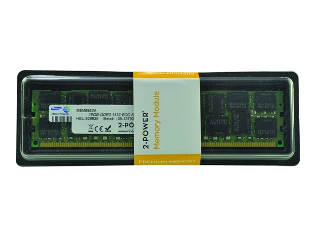 2-Power - DDR3L - 16 GB - DIMM 240-pin - 1333 MHz / PC3L-10600 - CL9 - 1.35 V - registered - ECC - for Dell Precision R5500, T3600, T5600, T7600