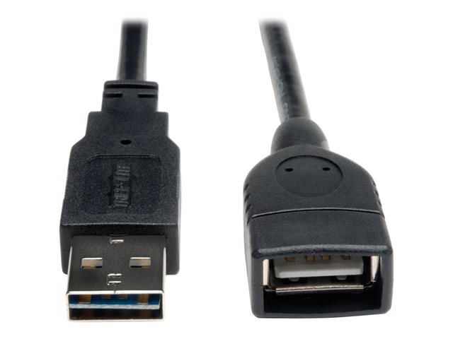 Eaton Tripp Lite Series Universal Reversible USB 2.0 Extension Cable (Reversible A to A M/F), 1 ft. (0.31 m) - USB extension cable - USB to USB - 30 cm