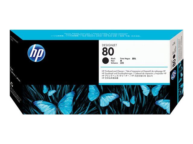 HP NO.80 BLACK PRINTHEAD + CLEANER