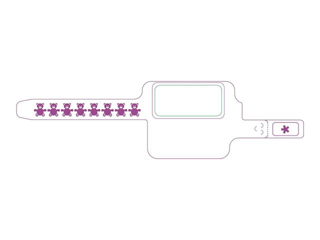 Zebra Z-Band Fusion - infant wristbands - 1000 pcs. - 41.4 x 19.05 mm