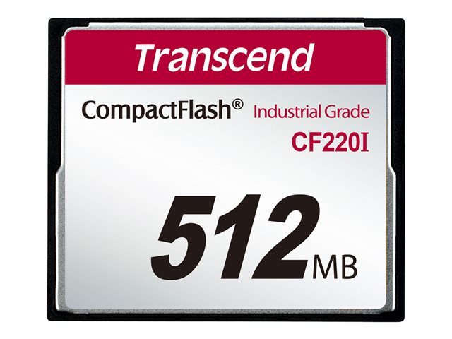 Transcend CF220I Industrial Temp - flash memory card - 512 MB - CompactFlash