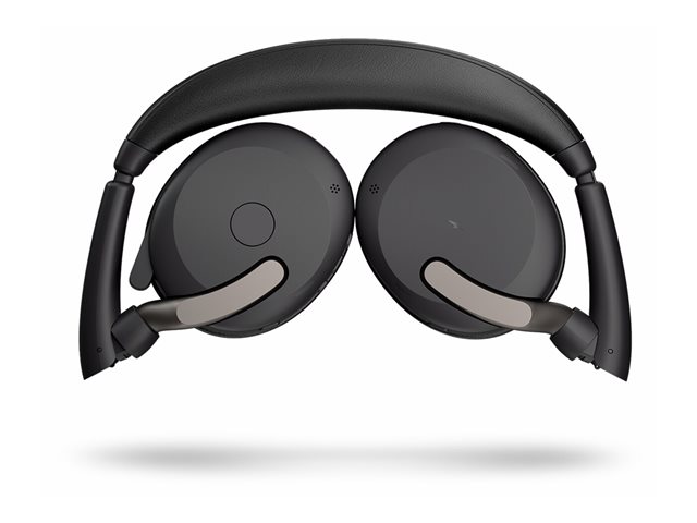 Jabra Evolve2 65 Flex UC Stereo - Headset - on-ear - Bluetooth - wireless - active noise cancelling - USB-C - black - Optimised for UC